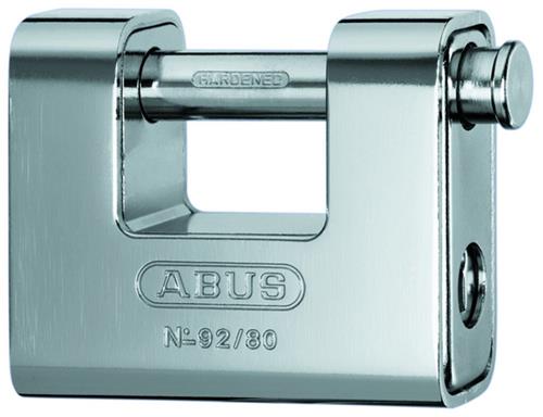 ABUS HANGSLOT 92 80MM BLOK CHROOM