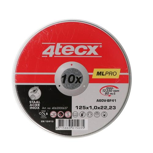 DOORSLIJPSCHIJF 125X1 STL/RVS 10/BLIK 4TECX