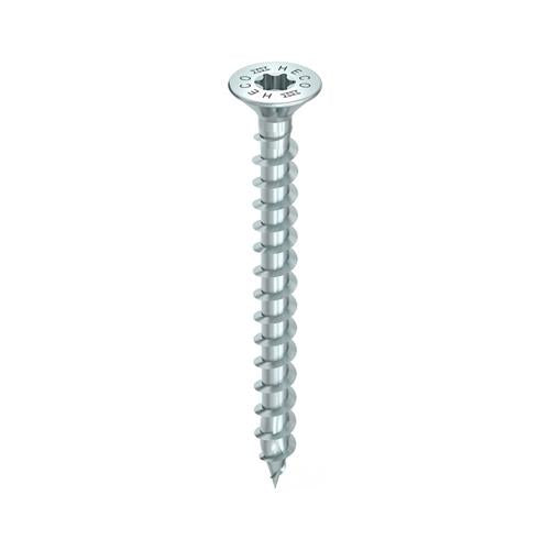 Heco Topix-Plus Spaanplaatschroef - Platverzonkenkop - 5x60mm - Voldraad - Verzinkt - TX20 - 200 Stuk
